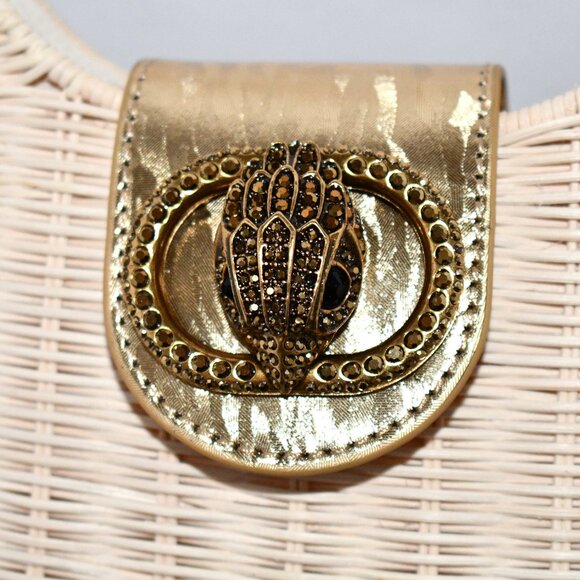 Kurt Geiger Chelsea Basket Rattan Small Hobo Crossbody Bag in Beige #4354849999 - Picture 6 of 7